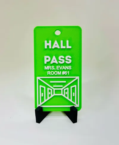 Classroom Hall Passes - Free 3D Print Model - MakerWorld