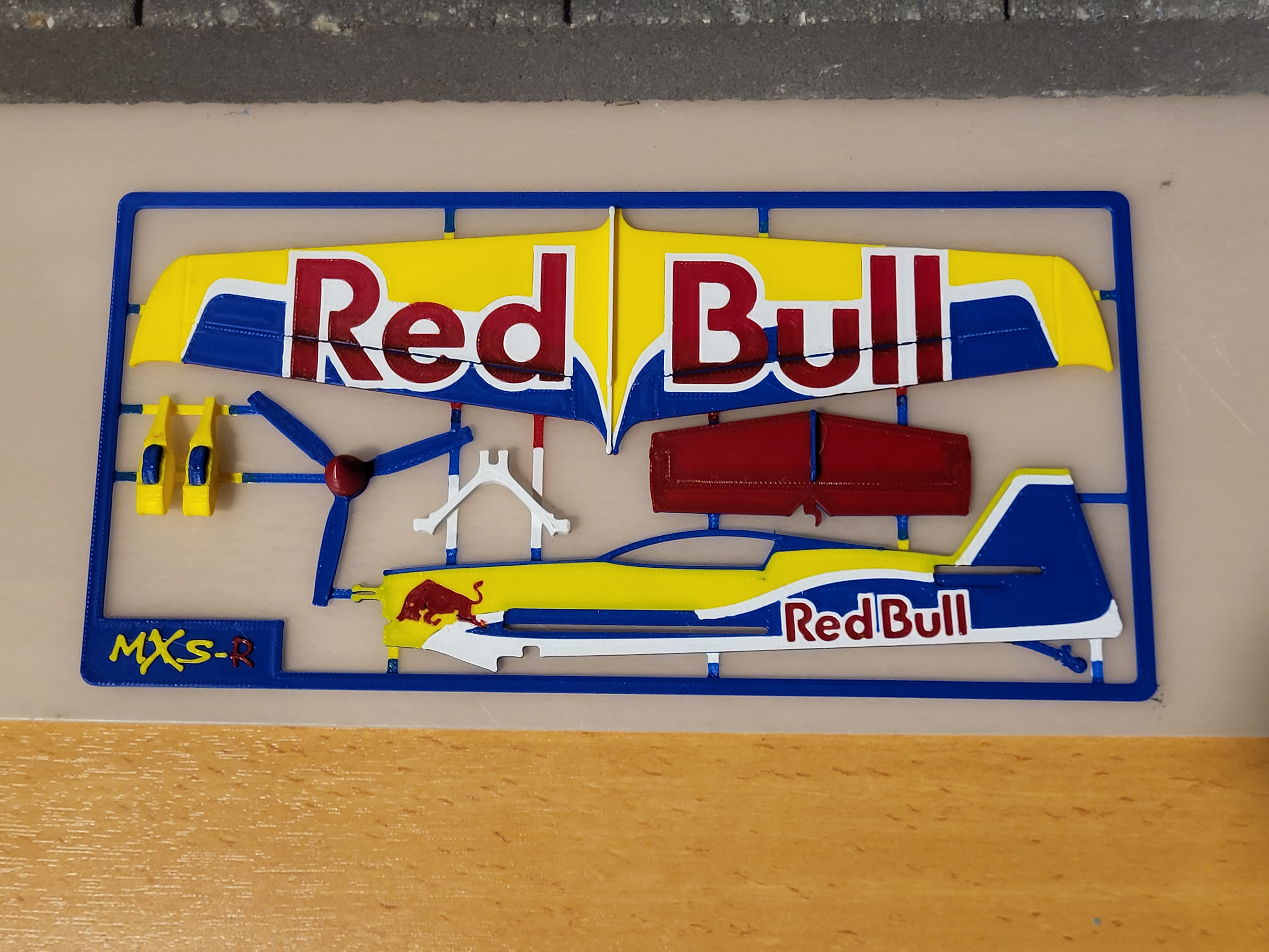 Air Race plane kit card (MXS-R Red Bull) - Free 3D Print Model
