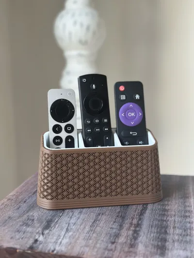 Asanoha Modular Remote Control Holder - Free 3D Print Model - MakerWorld
