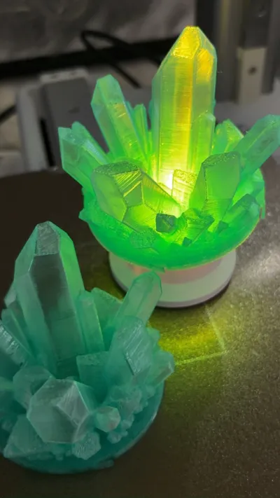 Crystal Lamp for LED Tea Light Candle - Free 3D Print Model - MakerWorld