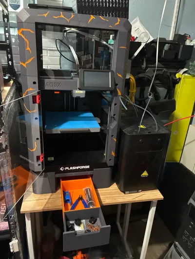 AD5X Riser, Drawer (updated with longer connector) - Free 3D Print ...