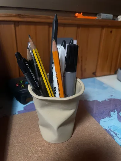 Crushed Paper Cup by hollowmaker - MakerWorld