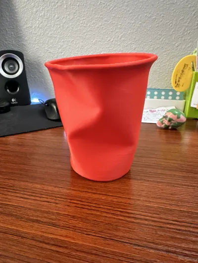 Crushed Paper Cup by hollowmaker - MakerWorld