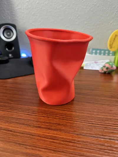 Crushed Paper Cup by hollowmaker - MakerWorld