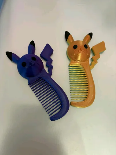 Pokemon Pikachu themed comb - Free 3D Print Model - MakerWorld