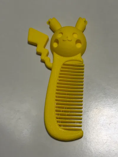 Pokemon Pikachu themed comb - Free 3D Print Model - MakerWorld