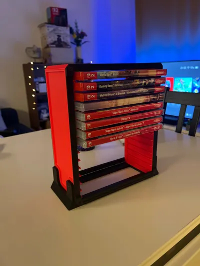 Switch 1 & 2 Game Storage Rack - Free 3D Print Model - MakerWorld