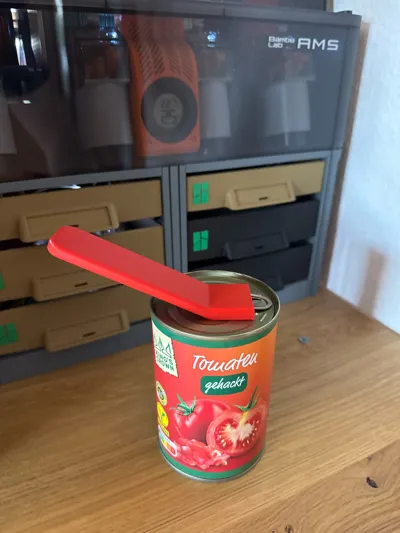 Can Opener - Ring Pull Lever + Food or Soda Cans - Free 3D Print Model ...
