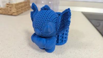 Knitted Stitch Pen Holder - Free 3D Print Model - MakerWorld
