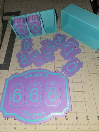 Books read this year up to 999 Counter - Free 3D Print Model - MakerWorld