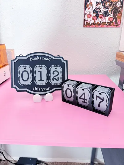 Books read this year up to 999 Counter by Kat's Atelier MakerWorld ...