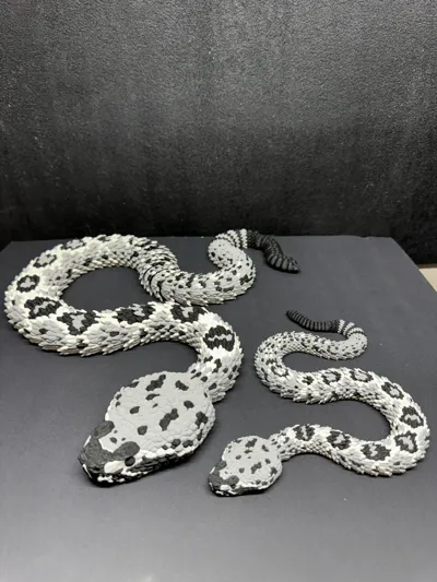 Model Magic Rattlesnake Articulated rattlesnake 2.0 (Eastern Diamondback) - Free 3D Print Model ...