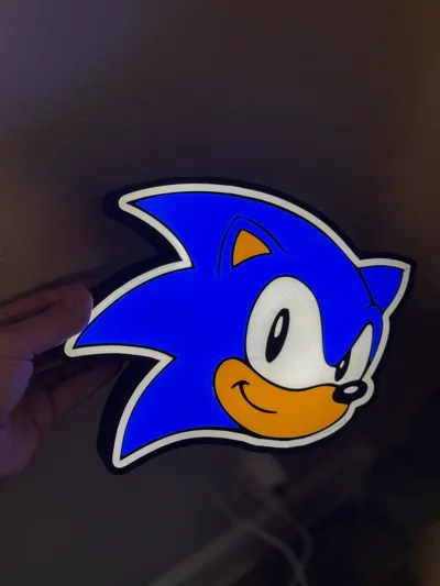 Sonic the Hedgehog Light Box - Free 3D Print Model - MakerWorld
