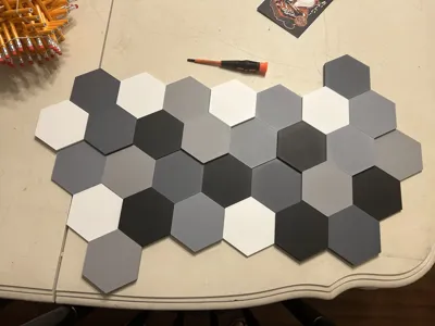 Hexagon Wall Art - Art - PLA - 3D printed product - фото 15