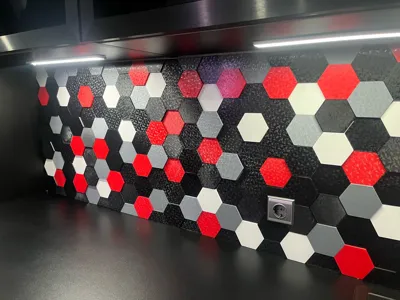 Hexagon Wall Art - Art - PLA - 3D printed product - фото 19