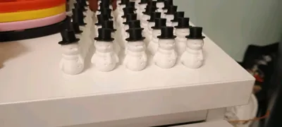 Cute Mini Christmas Snowmen - set of 6 - Free 3D Print Model - MakerWorld