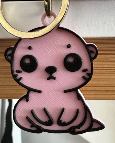Cute Otter Keychain by Nolan3D - MakerWorld