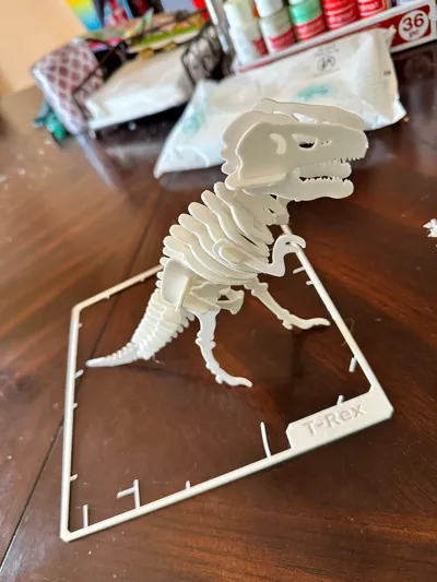 T-Rex Skeleton Kit Card by Fletch MakerWorld: Download Free 3D Models