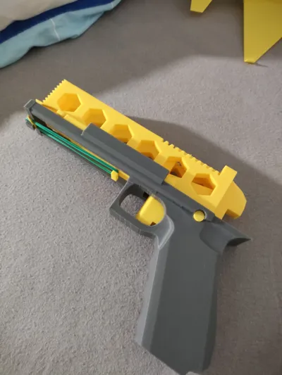 No. 3 Rubber band gun with mag - Free 3D Print Model - MakerWorld