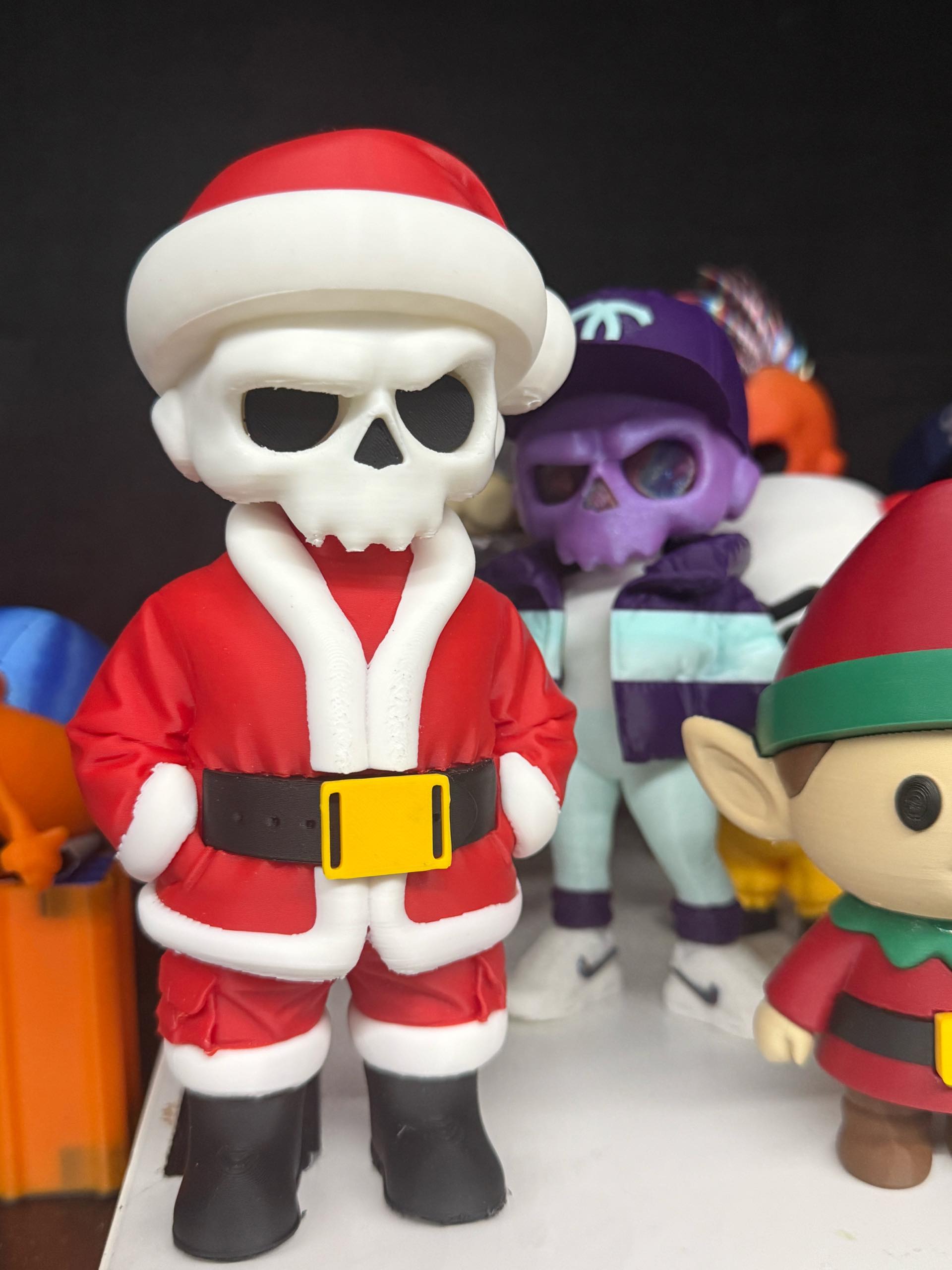 Skull Christmas - Xmas Zkull Multipart - Free 3D Print Model