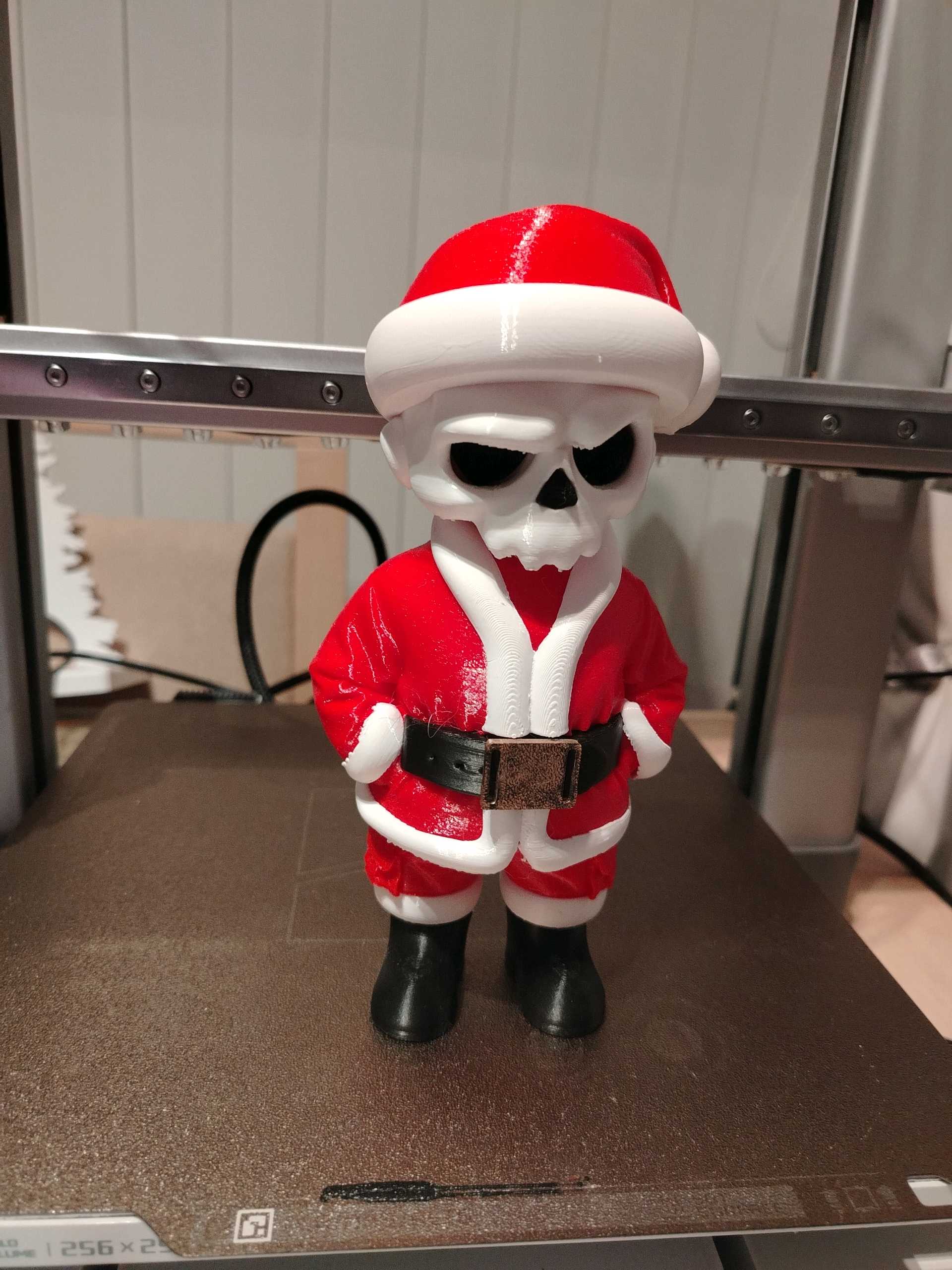 Skull Christmas - Xmas Zkull Multipart - Free 3D Print Model