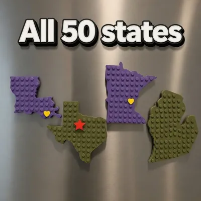 Brick State Magnets and Pegs | Collection - MakerWorld: Download Free ...