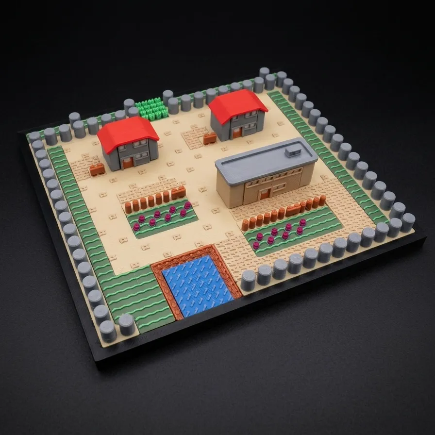 Pallet Town - 3D-Map - Pokemon