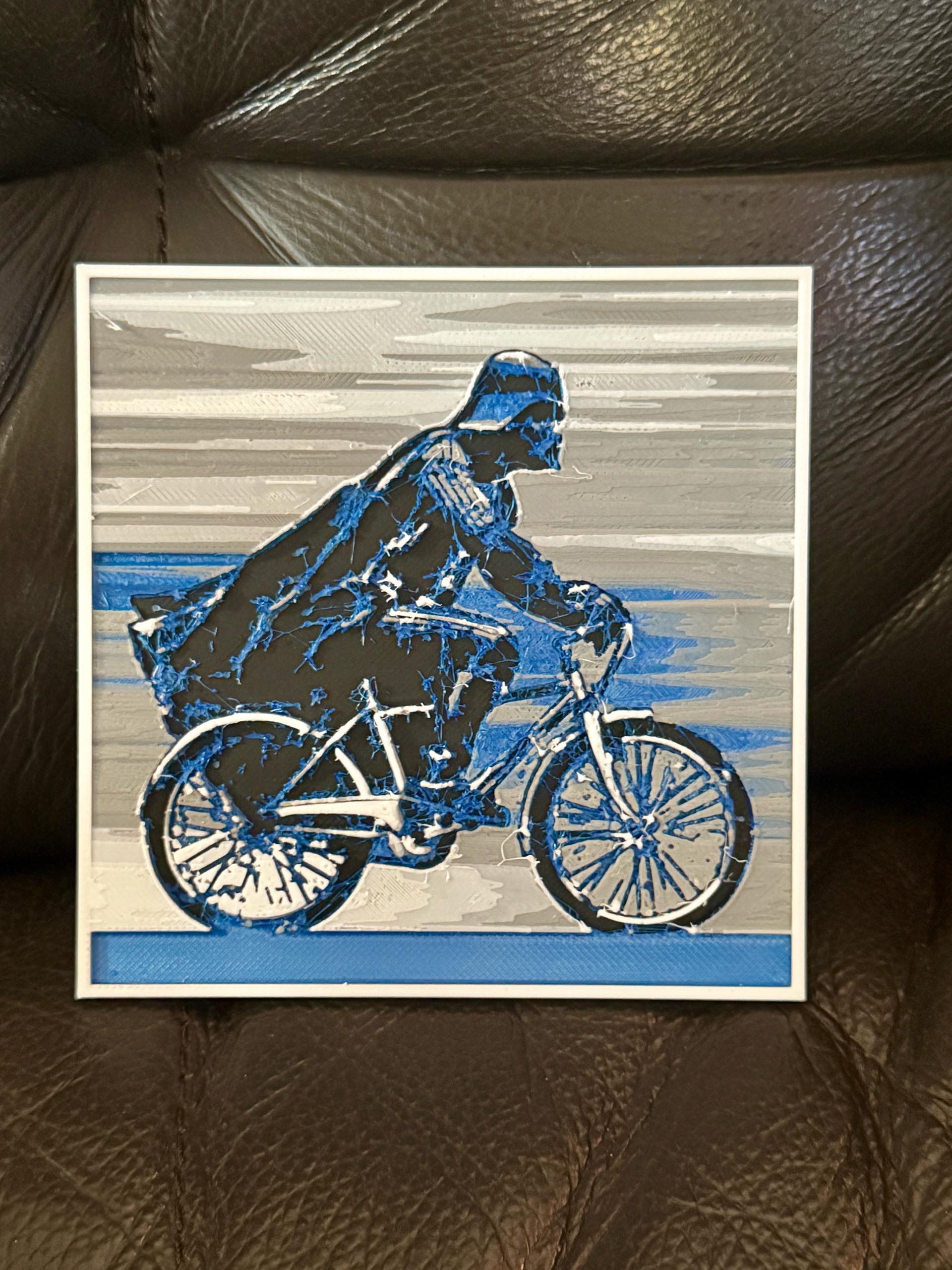 Darth Vader riding a bike - Hueforge - Free 3D Print Model - MakerWorld, image size:1920x2560