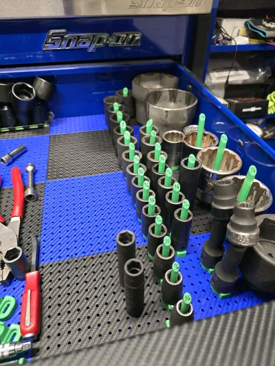 Modular Tool Grid Socket Adapters W/ Size Peg - Free 3D Print Model ...