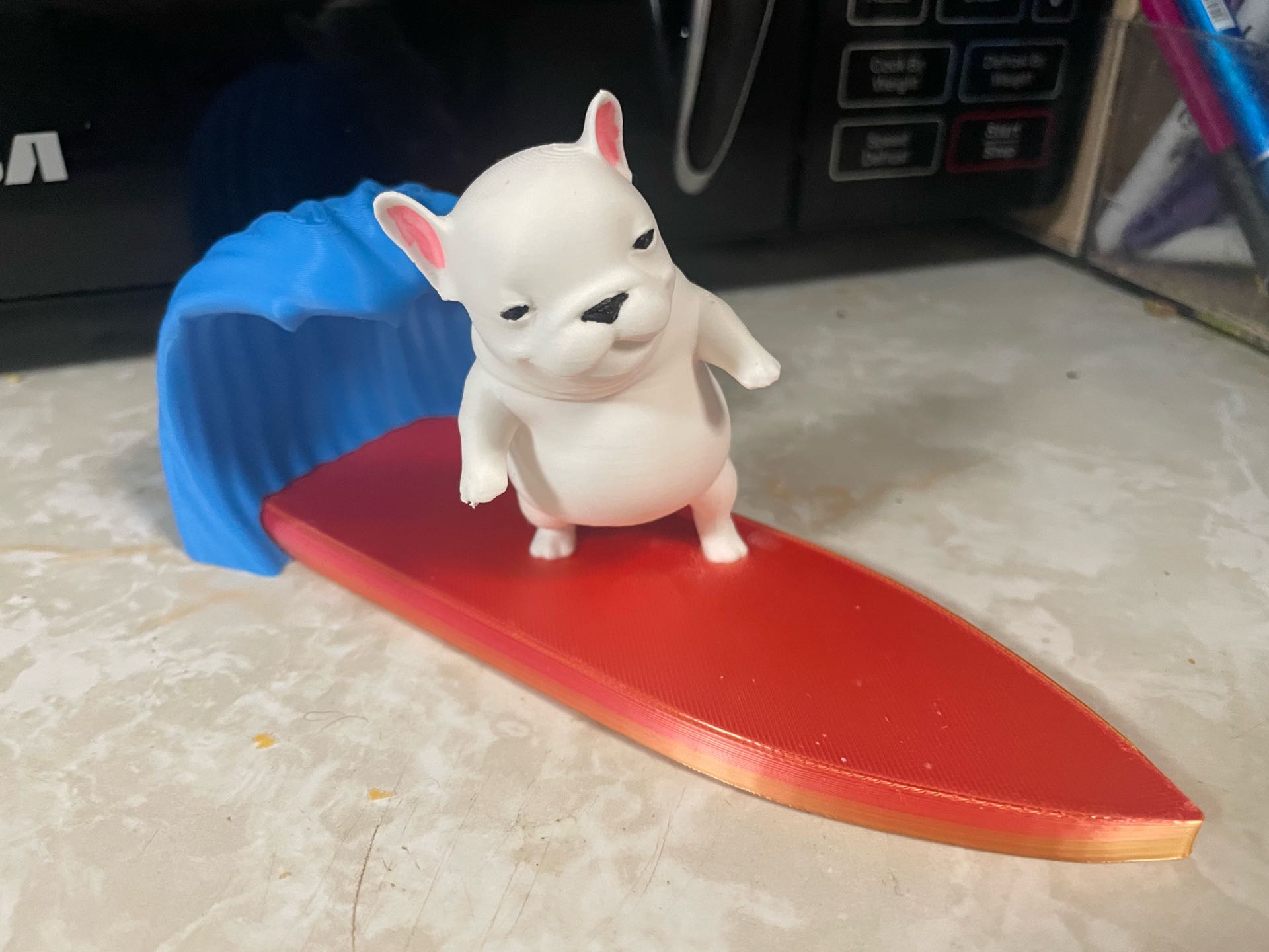 3D модель Pibbles — танцюючий пес-серфер | 3D-брелок мем | Львів — 3D друк Львів