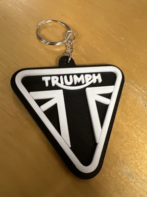 Triumph Ribbon Key Chain Triumph Motorcycles Logo Keychain by Lilac Rage - MakerWorld