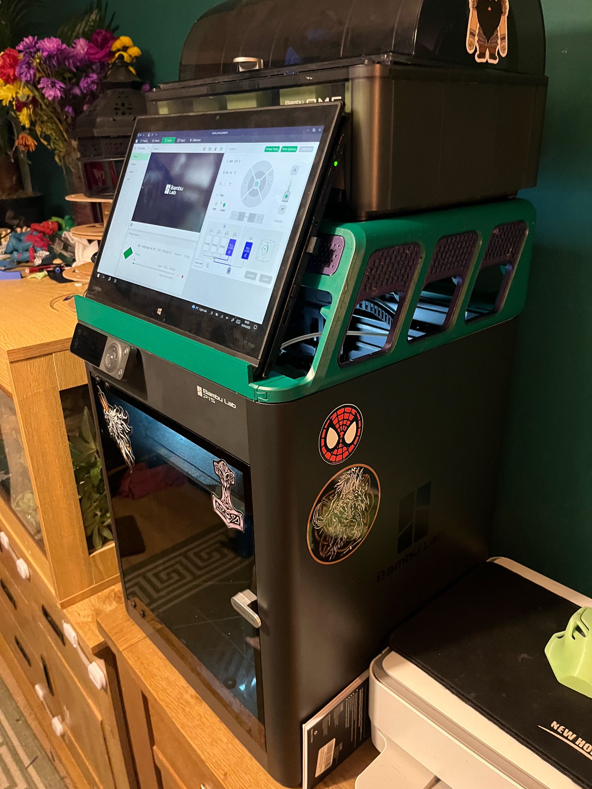 BLV - AMS Riser front dash for P1P Remixed by benlevi MakerWorld