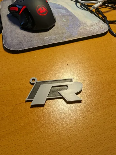 Golf R Keychain R Logo Old Volkswagen R Logo - Keychain by Luke-Leek-98 - MakerWorld