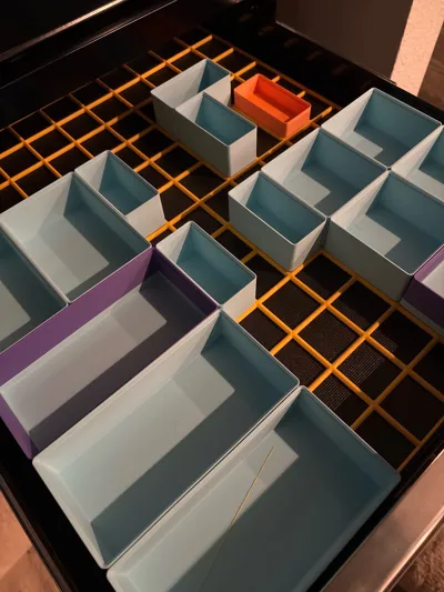Gridfinity 2.6mm Wall Divider Bins - 20 Sizes Remixed by KYZ Design ...
