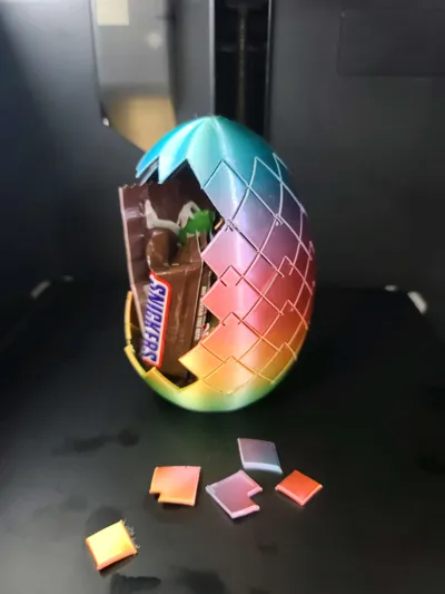 Large Crackable / Breakable Surprise Easter Egg - Free 3D Print Model ...