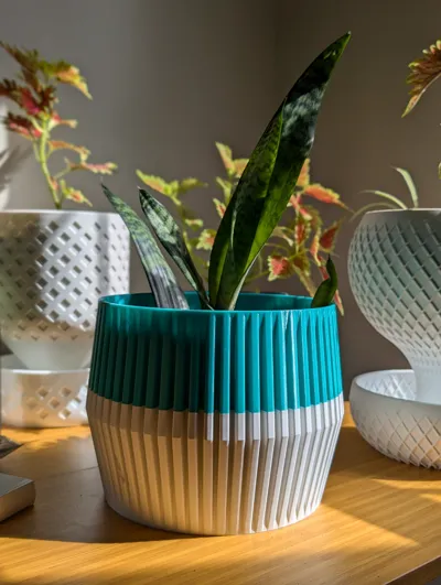 Modern Flower Pot - Free 3D Print Model - MakerWorld