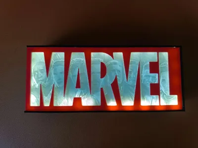 Marvel Lightbox by invader MakerWorld: Download Free 3D Models