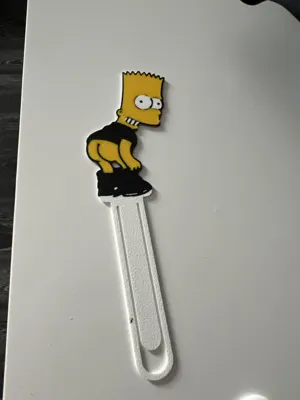Simpsons Bookmark Draw BookMark Bart Simpson by Sebascaste MakerWorld: Download Free 3D Models