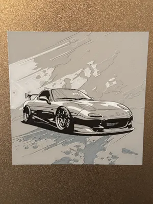 Mazda RX7 - AI Generated - HueForge by AyAyRon - MakerWorld