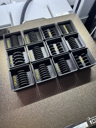 Gridfinity Coin Cell Battery Boxes with Labels Remixed by virpio ...