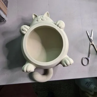 Chunky Cat Plant Pot by TomoDesigns MakerWorld: Download Free 3D Models