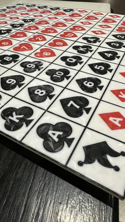 Sequence (5 In A Row) Board Game - Free 3D Print Model - MakerWorld