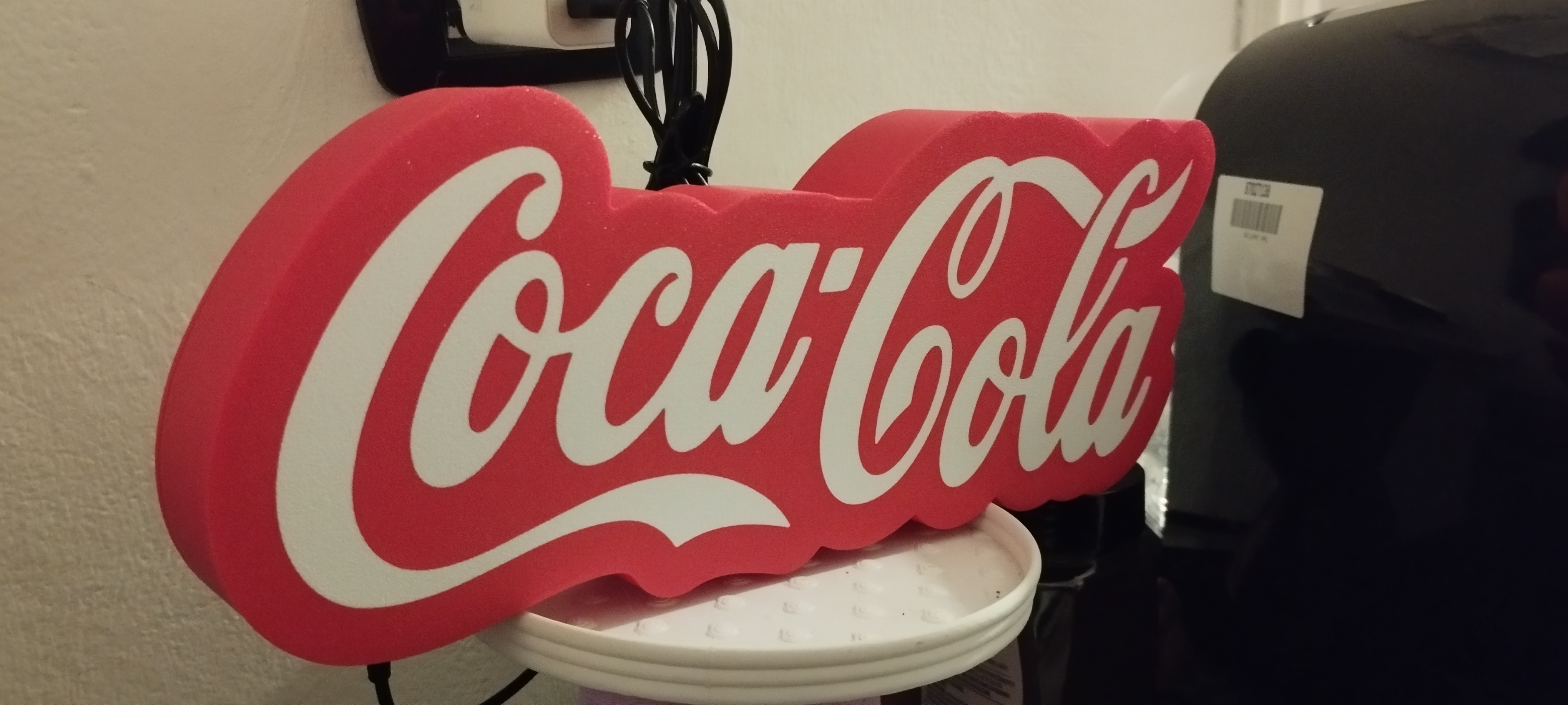 Coca-Cola Logo Lightbox LED Lamp - Free 3D Print Model - MakerWorld
