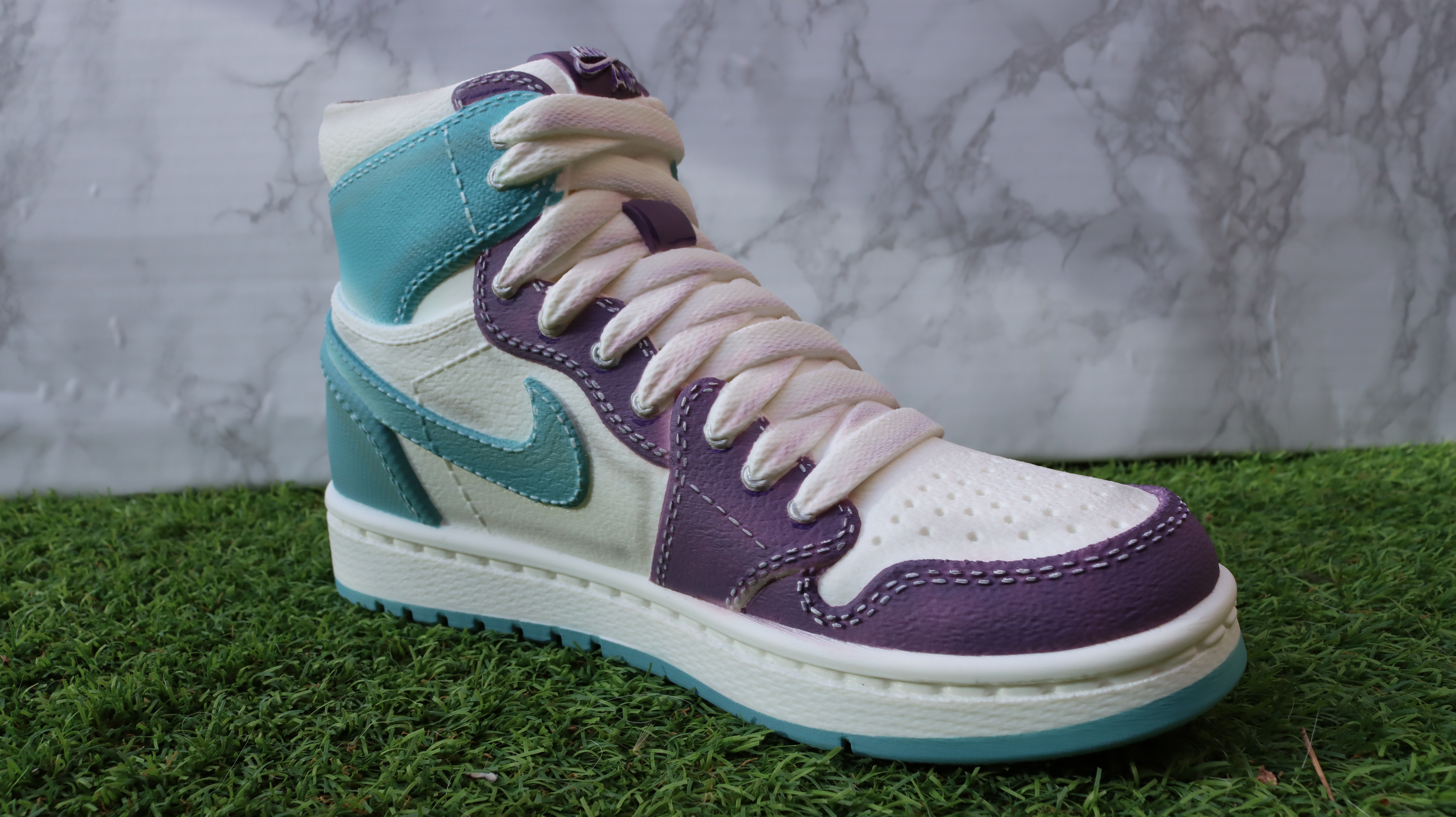 turbo green jordan 1 with purple laces