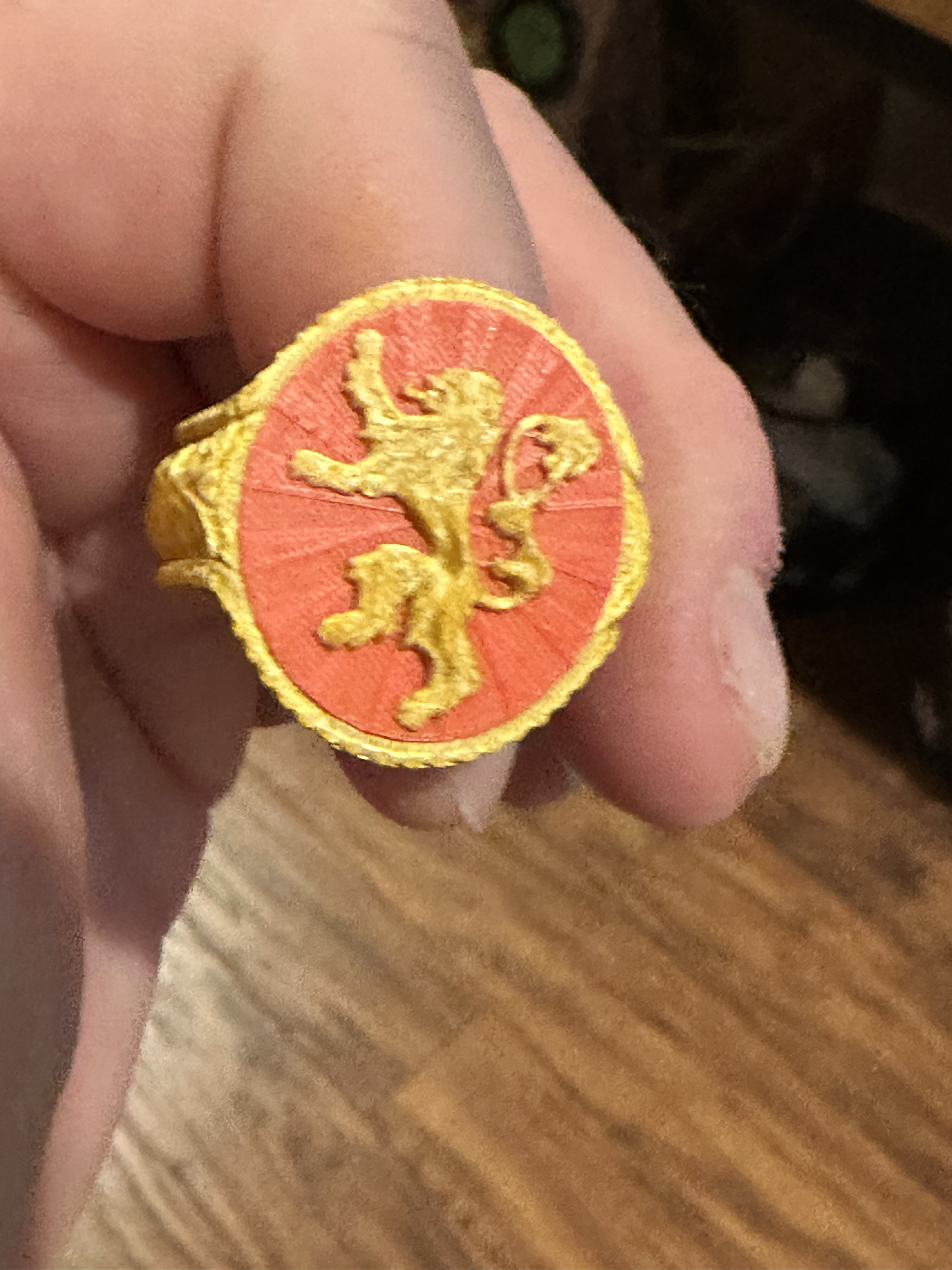 Anillo de sello Lannister - Juego de Tronos - Modelo de impresión