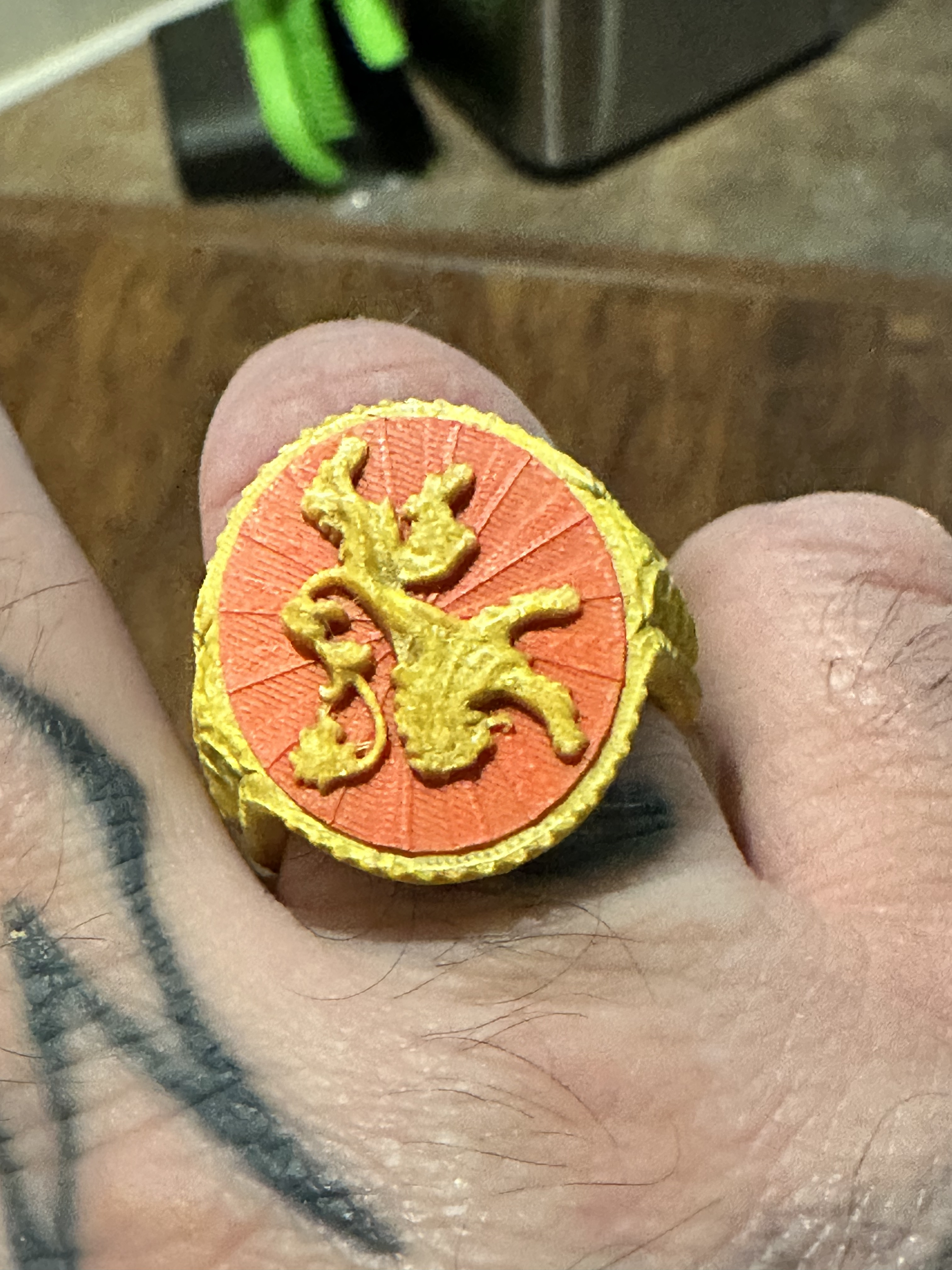 Anillo de sello Lannister - Juego de Tronos - Modelo de impresión