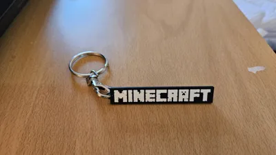Minecraft gaming keyring simple print 2 colours by DaisyChain - MakerWorld