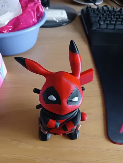 4 Color Pikachu/Deadpool, AKA PikaPool, DeadChu - Free 3D Print Model ...
