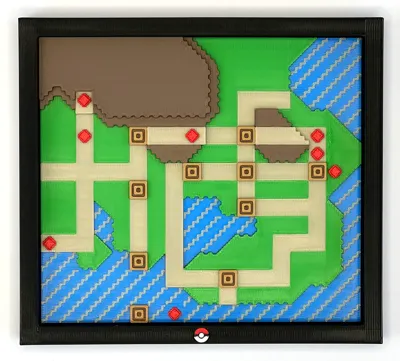 Pokemon Kanto Map - Free 3D Print Model - MakerWorld