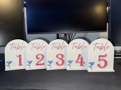 Pretty Table Numbers Elegant Table Numbers by heyitscasie - MakerWorld